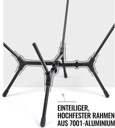 Кемпінговий стілець OneTigris OASISFLEX складний високий, вантажопідйомність 150 кг, чорний. Стілець для риболовлі, походу, відпочинку на природі з бічними кишенями