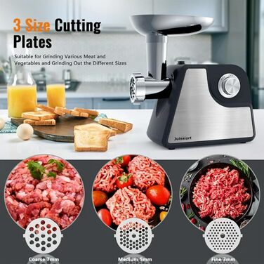 Electric Meat Grinder & Sausage Maker - Stainless Steel with Accessories
