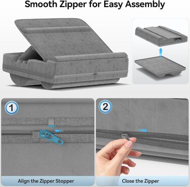 Підставка для ноутбука з регулюванням кута нахилу, подушка для рук, чорна (до 16 дюймів)
