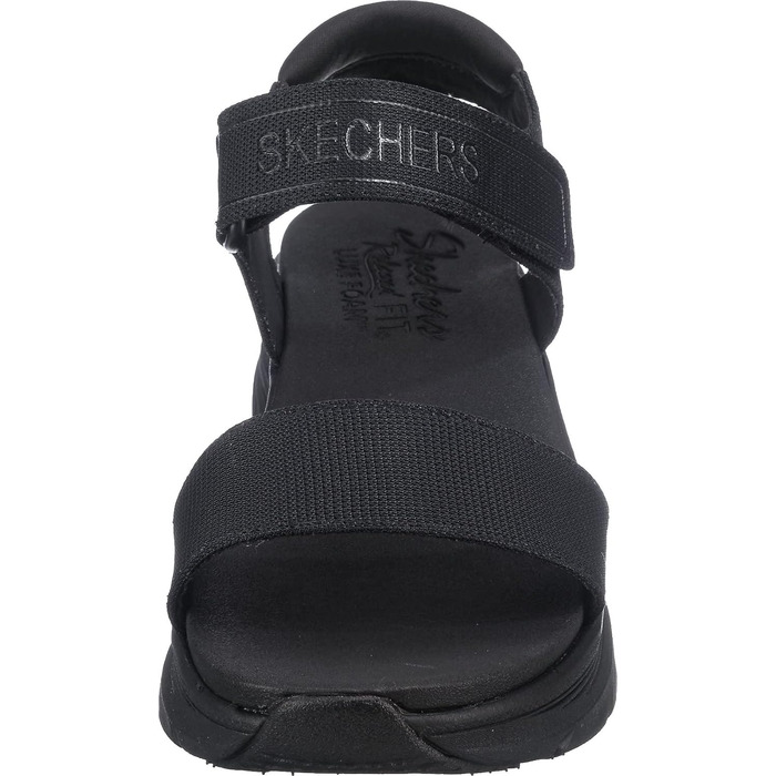 Skechers D'Lux Walker New Block: жіночі сандалі Skechers, чорні, сітка, 40 EU