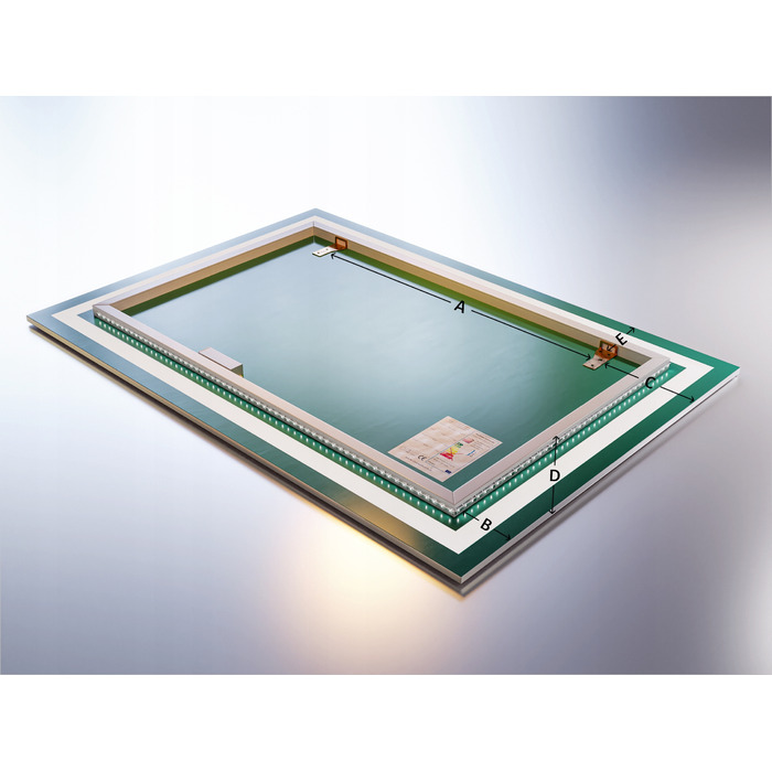 Підсвічене LED дзеркало у ванну кімнату, 110x90 см
