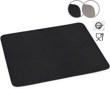 Підкладка під миску для котів та собак Miggo® Premium, 40x50 см, чорна, з штучної шкіри, неслизька