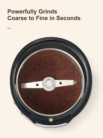 Електрична кавомолка Reemix, 100г, 2-в-1 (кава та спеції), з нержавіючої сталі, тиха, з щіткою та ложкою, чорна