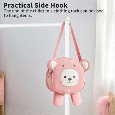 Дитяча вішалка для одягу з полицею для зберігання, металева, біла - Kinder