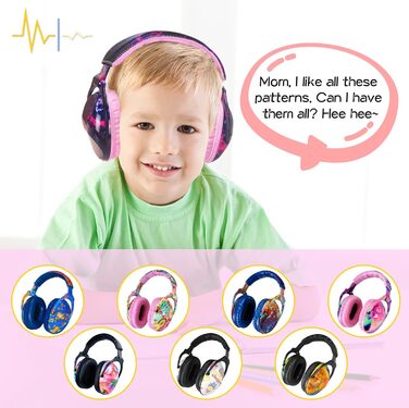 Навушники для дітей з аутизмом, шумопоглинаючі: захист від шуму, ідеально для феєрверків та концертів, SNR 28 dB