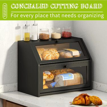 Бротокнига для кухні BMOSU: двошарова, бамбукова, велика місткість, білий (чорний, прозорий)