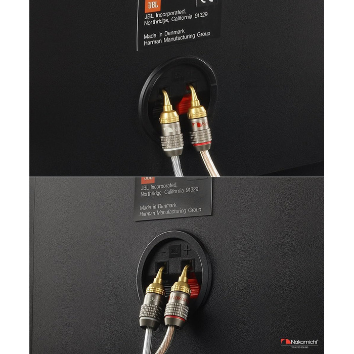 Бананові роз'єми Nakamichi FanLock Excel-Serie, 24K позолочені штекери 2мм для акустичних кабелів Hi-Fi, 10-18 AWG, 4мм, 4 шт (2 пари)