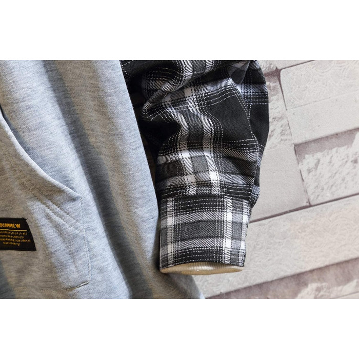 Спортивна кофта GURUNVANI Unisex 20wy801 з капюшоном, сіра (3XL)