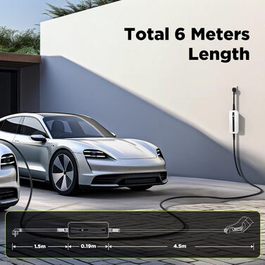 Morec Mobile Wallbox 11kW Type 2 (6-16A) для електромобілів: портативна зарядка з CEE 380V, кабель 6м