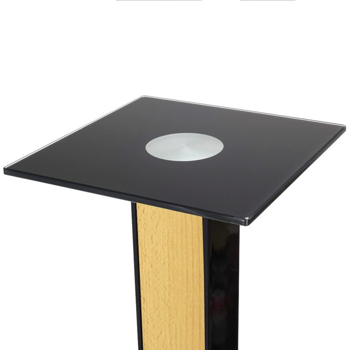 Ексклюзивні підставки для колонок BS03 чорного глянцю з декоративною вставкою (бук світлий)