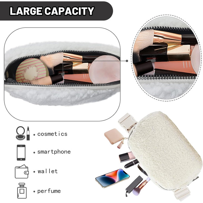 Жіноча/Чоловіча поясна сумка на стегно з овечої вовни (колір: коричневий) - для спорту, подорожей, активного відпочинку