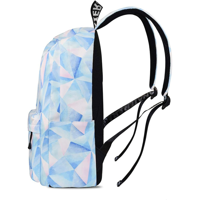 Шкільний рюкзак для дівчаток та хлопців: модний, водонепроникний, з відділенням для ноутбука, світло-блакитний