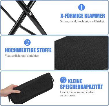 Складний садовий стільчик, туристичний стільчик для кемпінгу, риболовлі та відпочинку на природі - легкий та довговічний