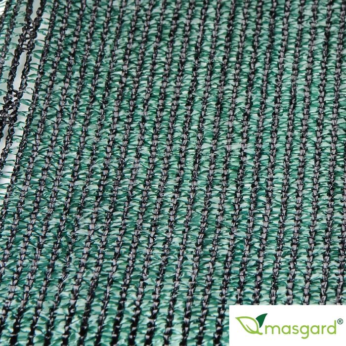 Masgard® Shade Fabric 150 g/m² Various Sizes (Shading Factor approx. 90%) Sun Protection Privacy Screen Wind Protection Fence Screen (1.80 m x 10.00 m = 18 m² (folded), Green)