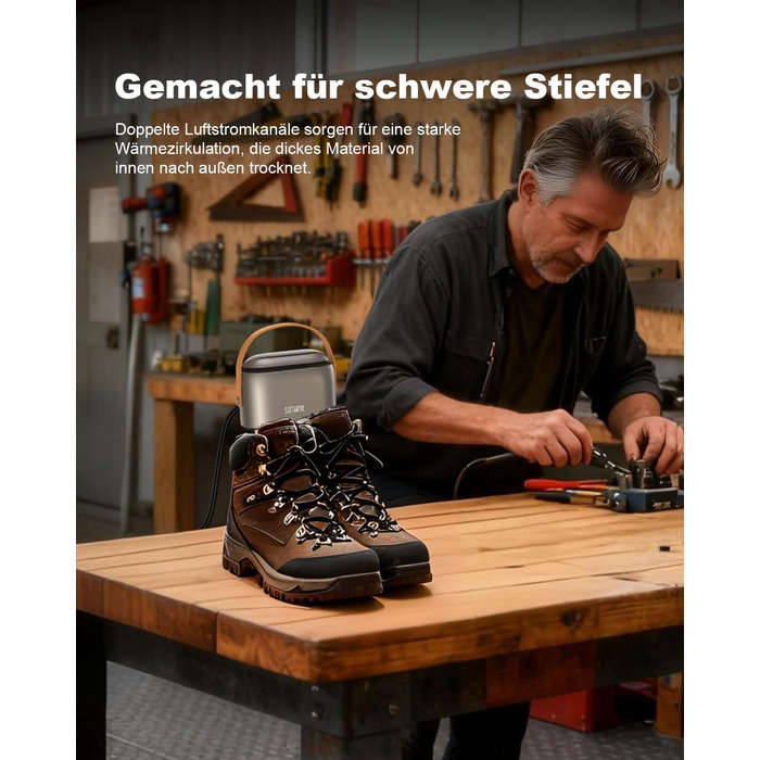 Сушарка для взуття SOTHING з озонуванням, 95W, цифрова, 3 режими, таймер, шланг 30 см для черевиків, лижних черевиків та рукавичок