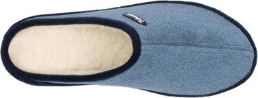 Чоловічі фетрові домашні тапочки Schawos 6030, теплі, з підкладкою з шерсті, з устілкою, міцна підошва, неслизькі, 42 EU, морські, 10w