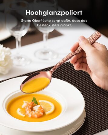 Набір столових приборів Honkku на 6 осіб, чорний, з нержавіючої сталі, з об'ємними ручками, 30 предметів