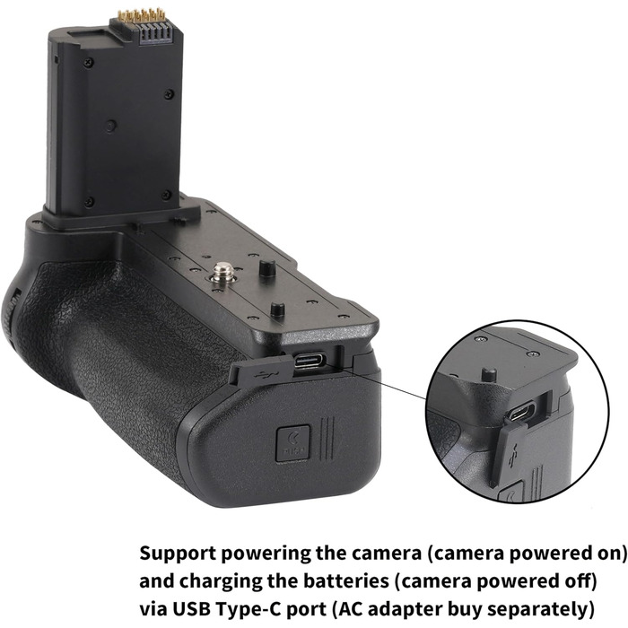 Набір акумуляторів FOTGA для Nikon Z6 III та Z5 II з вертикальним захопленням, сумісний з MB-N14, підтримує 2 EN-EL15C