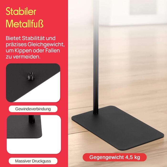 Підставка для мікрофона Pyle – універсальна, регульована (85-153 см)