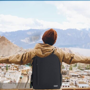 Водонепроникний рюкзак для камери Cwatcun: професійна сумка для фотоапарата, сумісна з Sony, Canon, Nikon, з відділенням для штатива (2.0, 3.0 л, чорний)