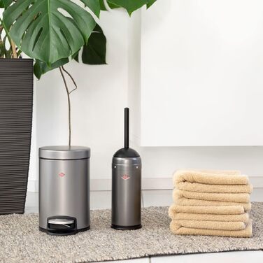 Косметичний смітник WESCO з педаллю, сталевий, 3 л, графіт матовий