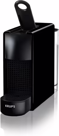 Nespresso Krups XN1108 Essenza Mini Coffee Capsule Machine | 14 Capsules | 19 bar | Energy Saving Mode | 1260 W | 0.6 L | 8.03 x 3.31 x 12.99 cm | Black | Energy Class A Black without Milk Frother Single