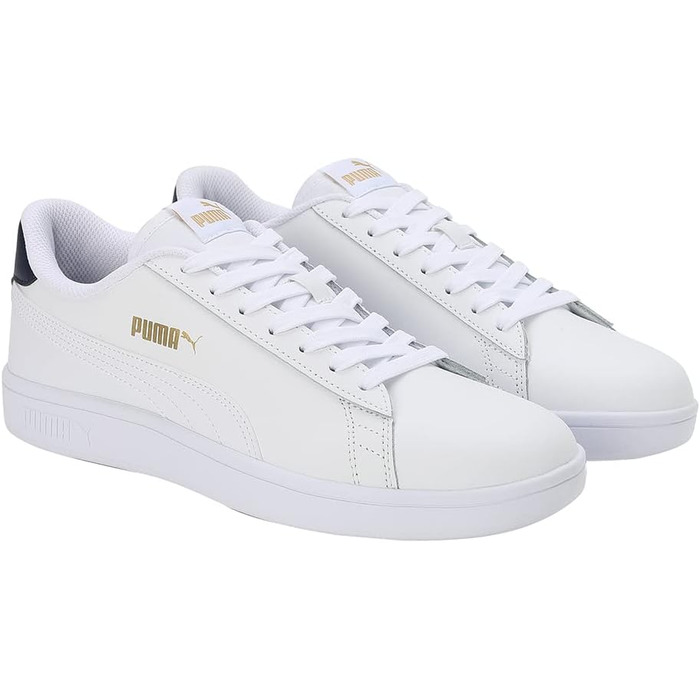 Кросівки Puma Smash V2 LS - унісекс, білий/темно-синій/золотий, 43 EU