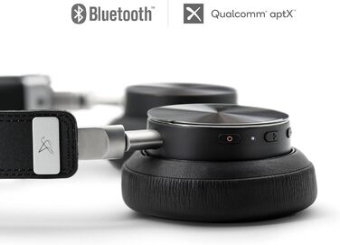 Бездротові навушники VONMÄHLEN Concert One Bluetooth On-Ear з кейсом, мікрофоном та AUX, 40 мм (Чорний)
