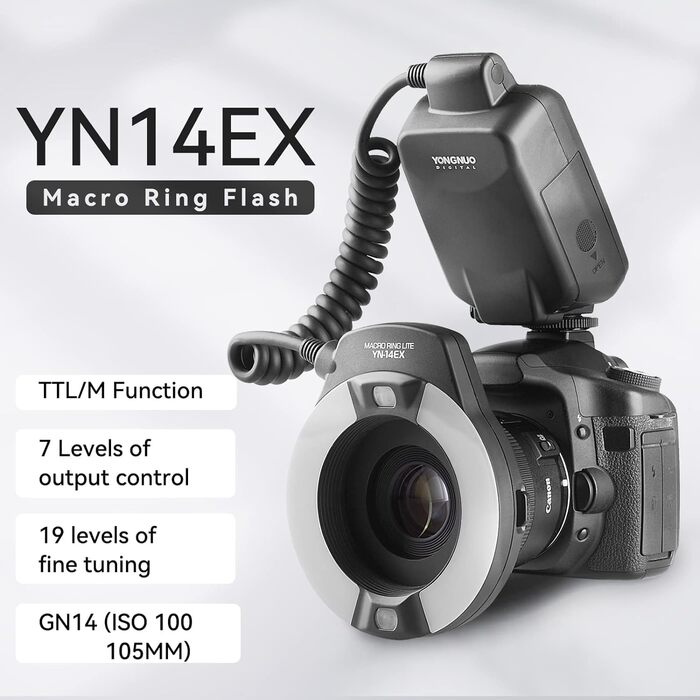 Yongnuo YN-14EX: кільцевий світловий прилад (Ring Blitz) для Canon - макрозйомка