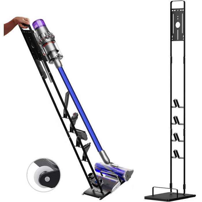 Підставка для пилососа Dyson Gen5 V15s/V15/V12 Slim/V11/V10/V8/V7/V6 на колесах, чорна - настінний тримач без свердління