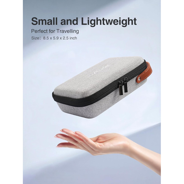 Органайзер для кабелів Luxtude: кейс для подорожей, захисний чохол для зарядних пристроїв, Powerbank, жорстких дисків (сірий)