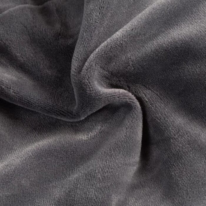 Надувна подушка для подорожей з м'якого велюру - підтримка шиї для авто, літака, поїзда, офісу. Сіра, з сумкою.