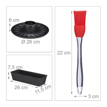 Relaxdays 5-Piece Cake Mold Set