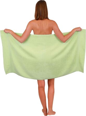 Betz 6-Piece Bath Towel Set - Shower Towel, Palermo Size 70x140 cm, 100% Cotton, Green