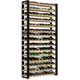 Lenmar Serie RW Wooden Wine Rack for Bottles, LOFT, Bottles, Wine, Bottle Rack, Cellar Rack, Shelves, Bottle Holder, Wine Stand … (LOFT 135, 204 x 104 x 27, 135 Bottles)