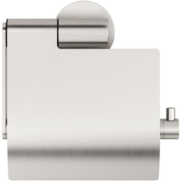 Tiger Boston Stainless Steel Toilet Paper Holder with Cover - Wall Mounted, Brushed Finish Single Roll