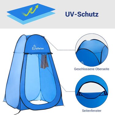 Portable Pop-Up Shower Toilet Privacy Tent - Outdoor Camping Toilet & Shower Cabin - Hiking, Beach, and Travel