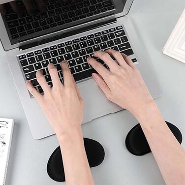 Підставка для зап'ястя під мишу з Memory Foam, 2 шт. - Ergonomische Handgelenkstütze (Чорний + Темно-синій)