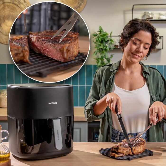 Аерофритюрниця Cecotec Cecofry Duoheat 6500 з грилем 6.5л, 2200 Вт, чорна