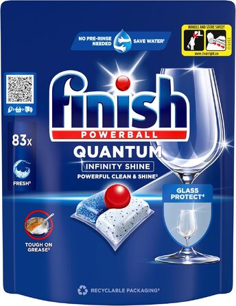 Таблетки для посудомийних машин Finish Quantum Infinity Shine Gigapack, 166 шт (2 x 83 шт)