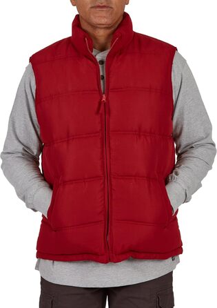 Жилет робочий Smith's Workwear з подвійкою ізоляцією, пуховик, XXL, темно-червоний