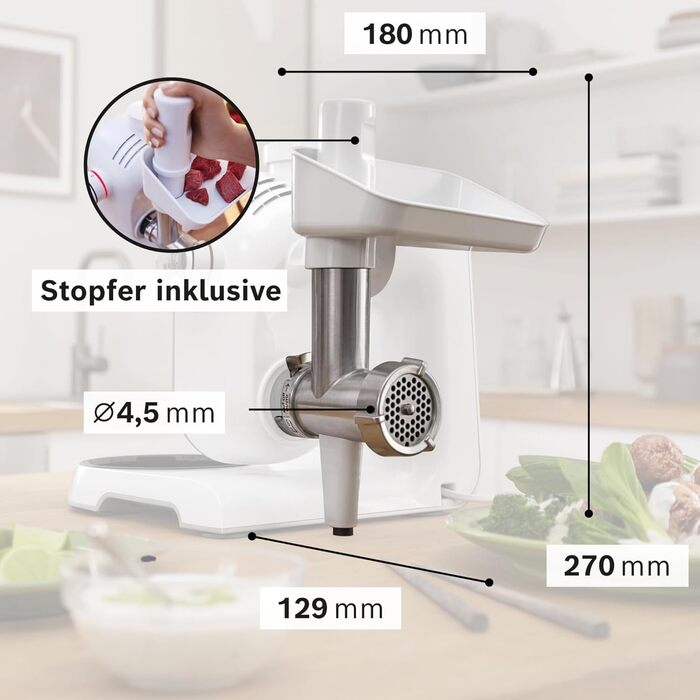Bosch Kitchen Machine Series 4 MUM5X720, integrated scale & BakingSensation MUZ5BS1, meat grinder, plastic bowl Dark Red / Silver 2 accessories bundle with BakingSensation