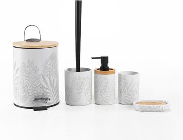 Мильниця Douceur d'Intérieur Amber з бамбука та кераміки, 12,3 x 8,3 x 2,3 см