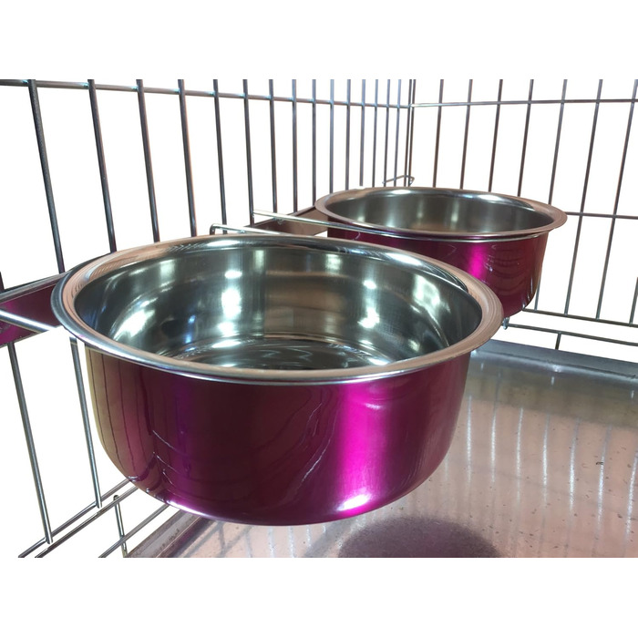 Миски для собак Ellie-Bo, 2 шт., рожеві, 2.0L, великі, для будки, клітки, транспортування