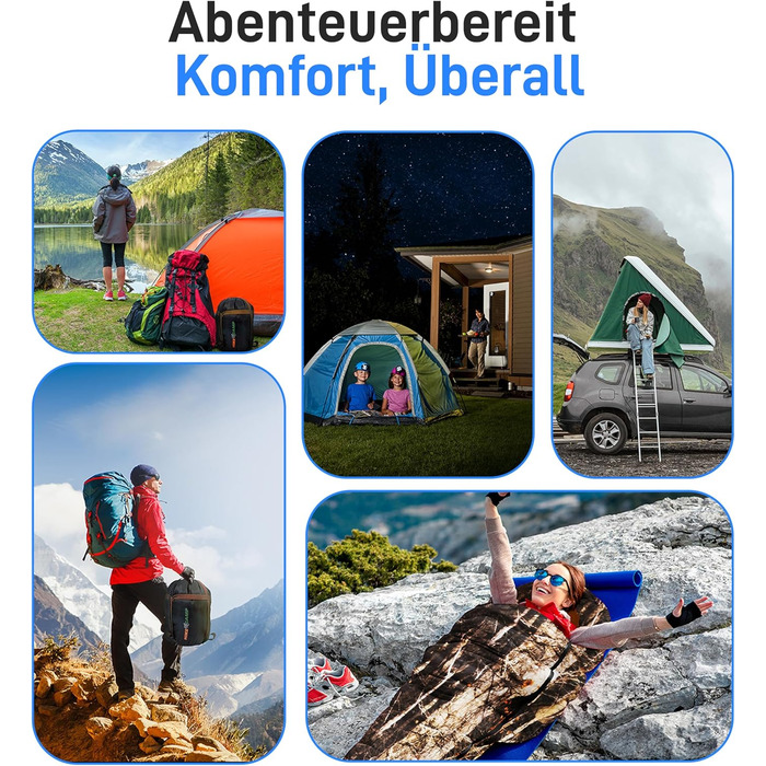 Сплячий мішок SereneLife Mumienschlafsack: легкий, теплий, водонепроникний, для кемпінгу та холодної погоди (-15°C до 12°C)