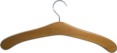 Hagspiel Clothes Hangers - 5 Pack. Wooden coat hangers made of beechwood, Made in Austria (stained oak)
