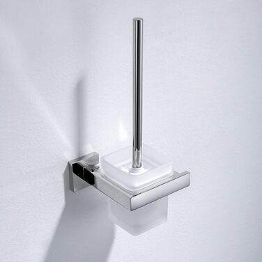 Turs Stainless Steel Toothbrush Holder Bath Drinking Glass Tumbler with Holder Wall Mount, Polished Surface, K7007P (Toilet Brush Holder)