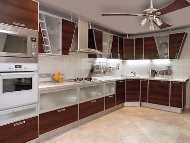 Вентилятор стельовий Westinghouse Audubon 7211940, метал, нікель щіткований, 122x122x39 см, енергоефективність A++-E, патрон GU10