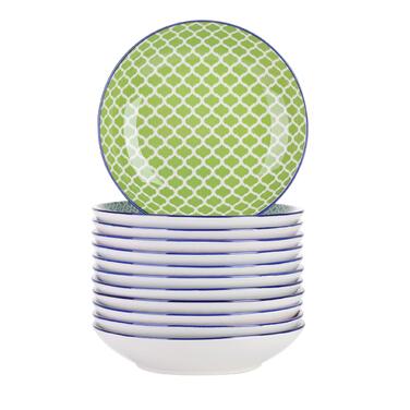 Набір тарілок Vancasso Maracon (12 шт.) - супові та глибокі, порцеляна, Ø 21.5 см, 600 мл