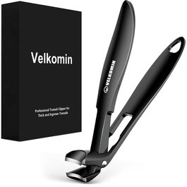 Кусачки для нігтів з довгою ручкою VELKOMIN для літніх людей та людей з обмеженою рухливістю, ергономічний кутовий наконечник, гострі сталеві леза для чоловіків та жінок